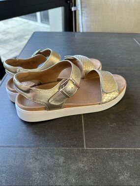 Metallic Gold Platform Sandals